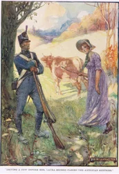 Een koe voor zich uit drijvend passeerde Laura Secord de Amerikaanse wachtposten